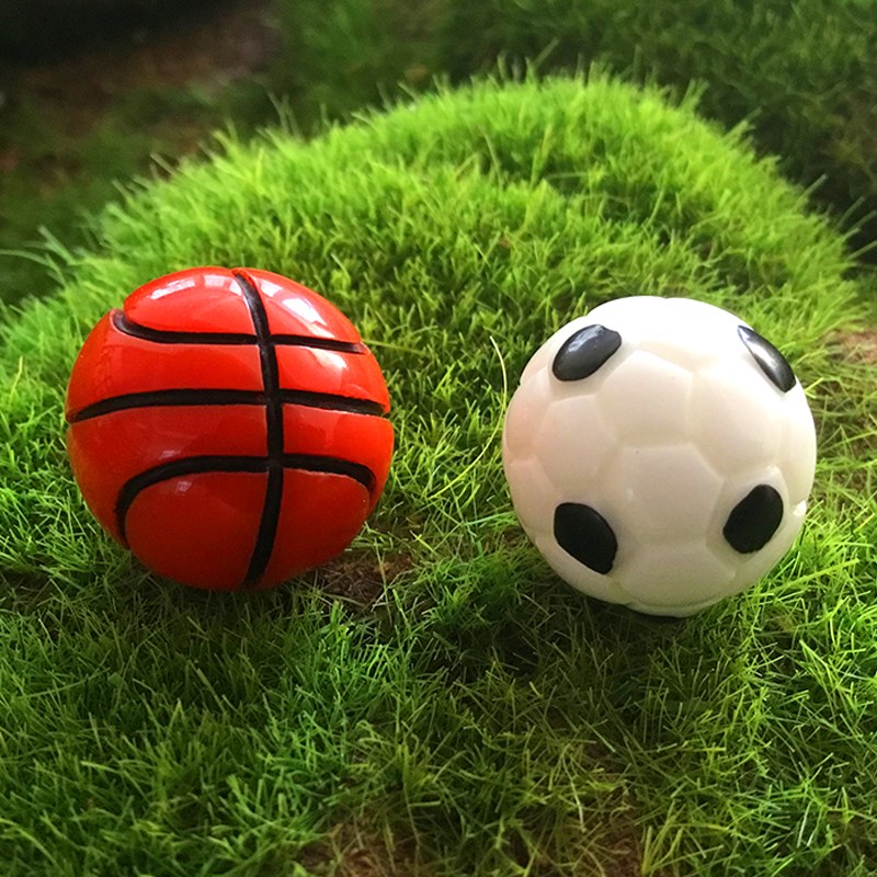 速发苔藓微件观你品摆景可爱迷饰足球 篮球 装饰品造景小摆件