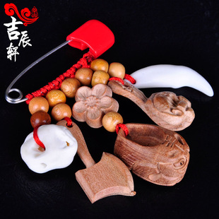 速发桃木剑婴儿挂宝儿童房挂件宝宝别木桃针斧狗牙木雕宝饰