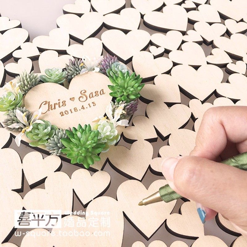 速发名心平方】满满的爱喜特型签到板 婚礼签【册签到薄个性结婚