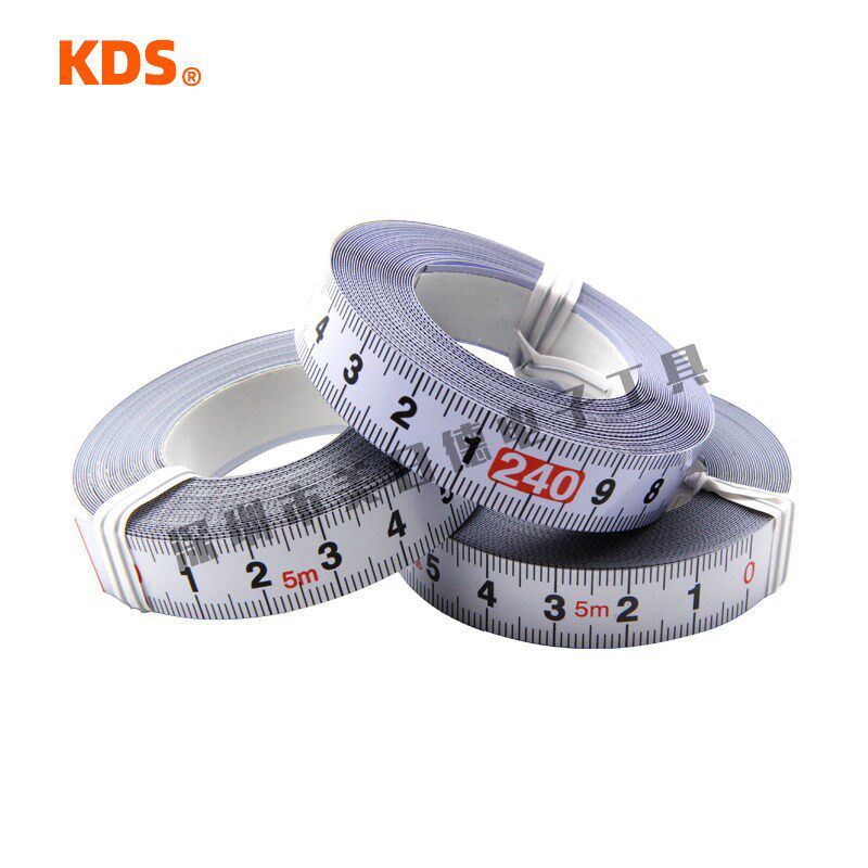 速发日本KDS粘性刻度尺 粘贴尺ST1-1/2/5米 1m宽 正逆向 中分钢尺