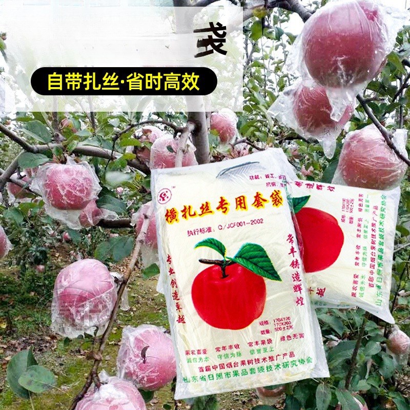 速发套套塑料水果防水防雨防鸟防虫袋带果袋果树农用袋袋扎丝