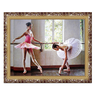 芭美舞 饰画玄关立人物客厅蕾体过道油画挂画壁画横版 速发欧式 装