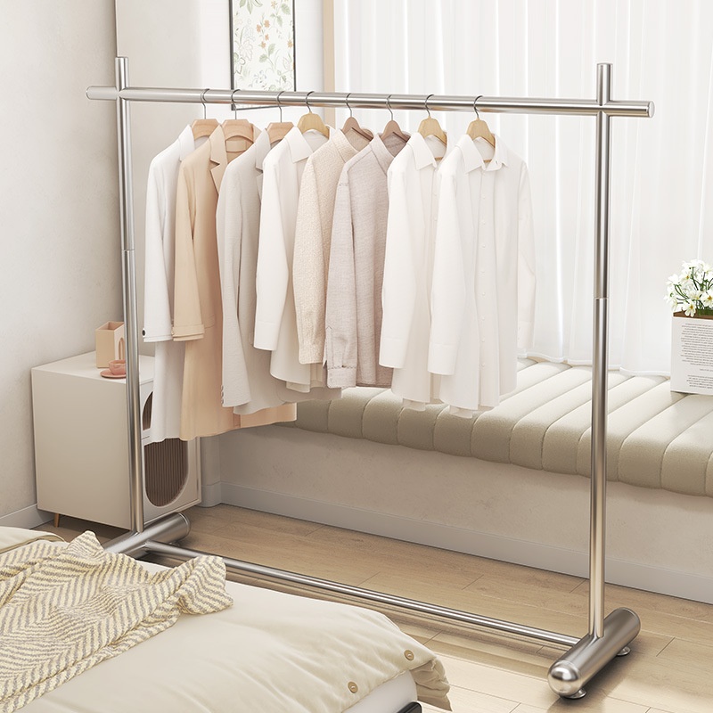 晾衣架落地不锈钢挂衣架子客厅卧室女装店衣帽架子晒衣架阳台晾被