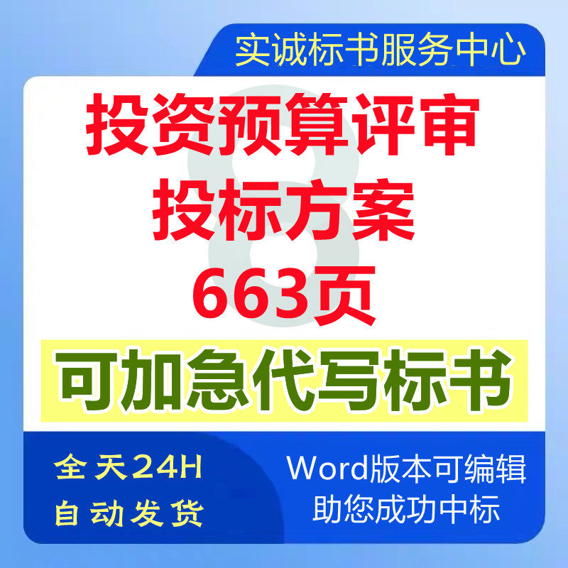 做政府财政投资预算造价评审管理审计技术投标书服务方案代写制作图片