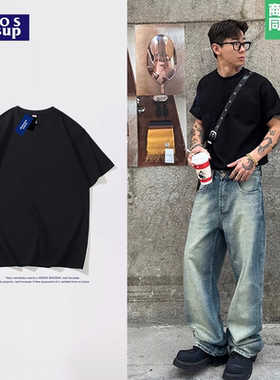 99元6件夏季纯白色宽松短袖T恤男潮流百搭打底衫韩版圆领打底上衣