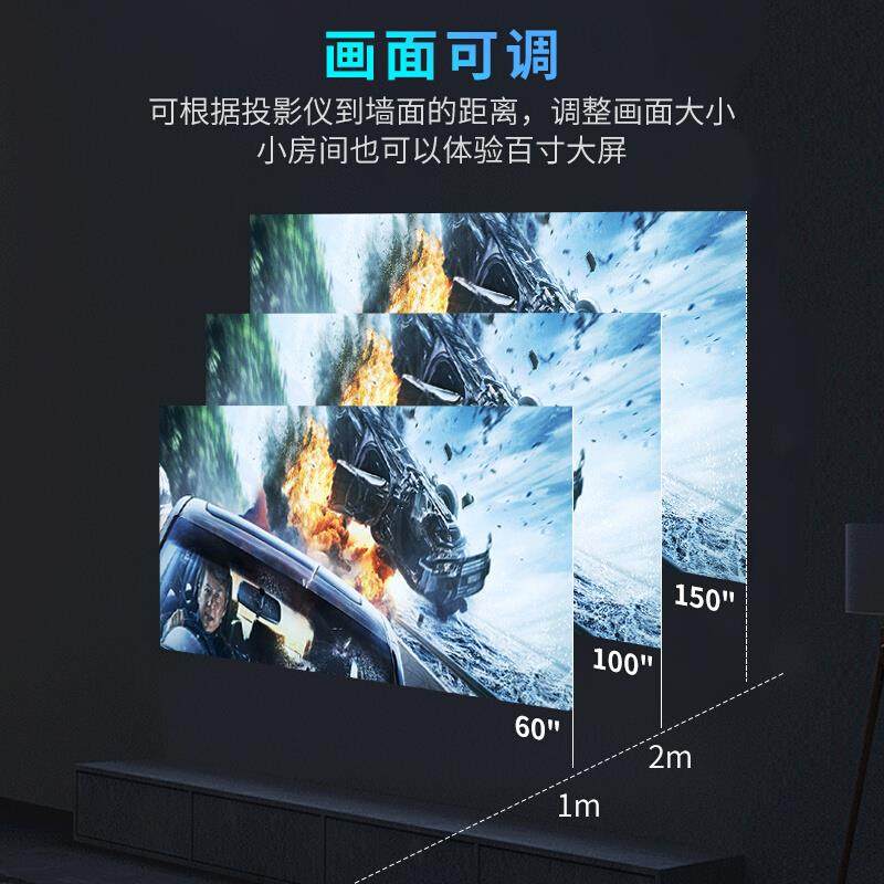 新品新品仁影智能投影仪家用wifi无线可连手机一体机白天超高清迷你投