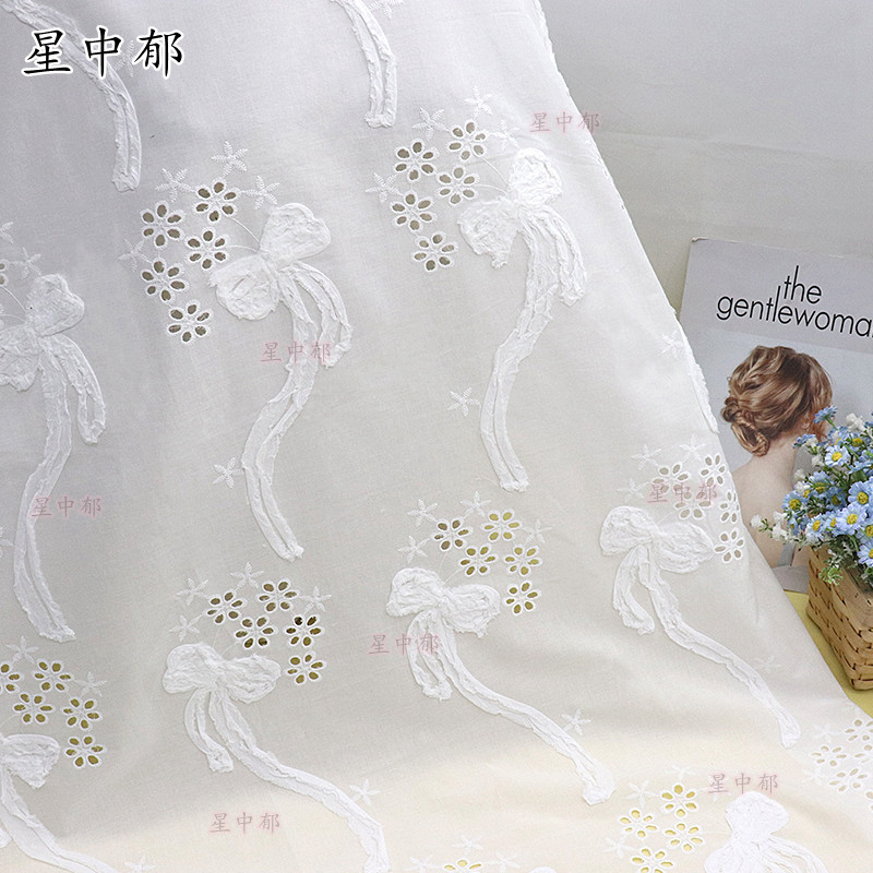 服装立体刺绣面料女装连衣裙