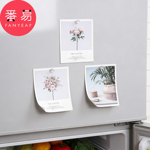 冰箱贴A1pq808 饰简约图钉 透明磁力图钉贴冰箱贴留言贴照片装
