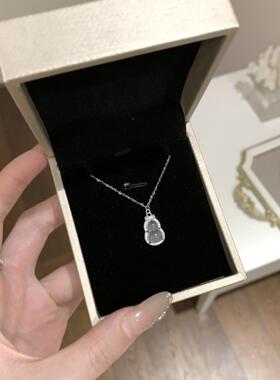 青衣甜美清冷感冰透葫芦吊坠项链