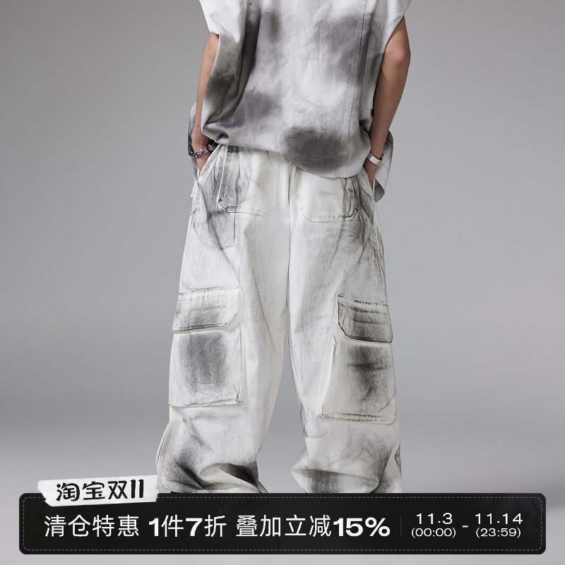 做旧水洗工装裤insomnia男装