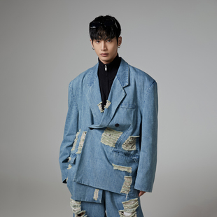 男女 套装 INSOMNIA失眠者 原创设计小众牛仔外套宽松oversize西装