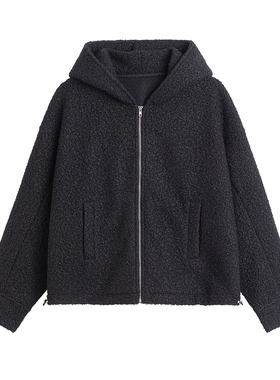 INSOMNIA【清仓】oversize羊羔毛宽松连帽卫衣外套毛毛套装男女款