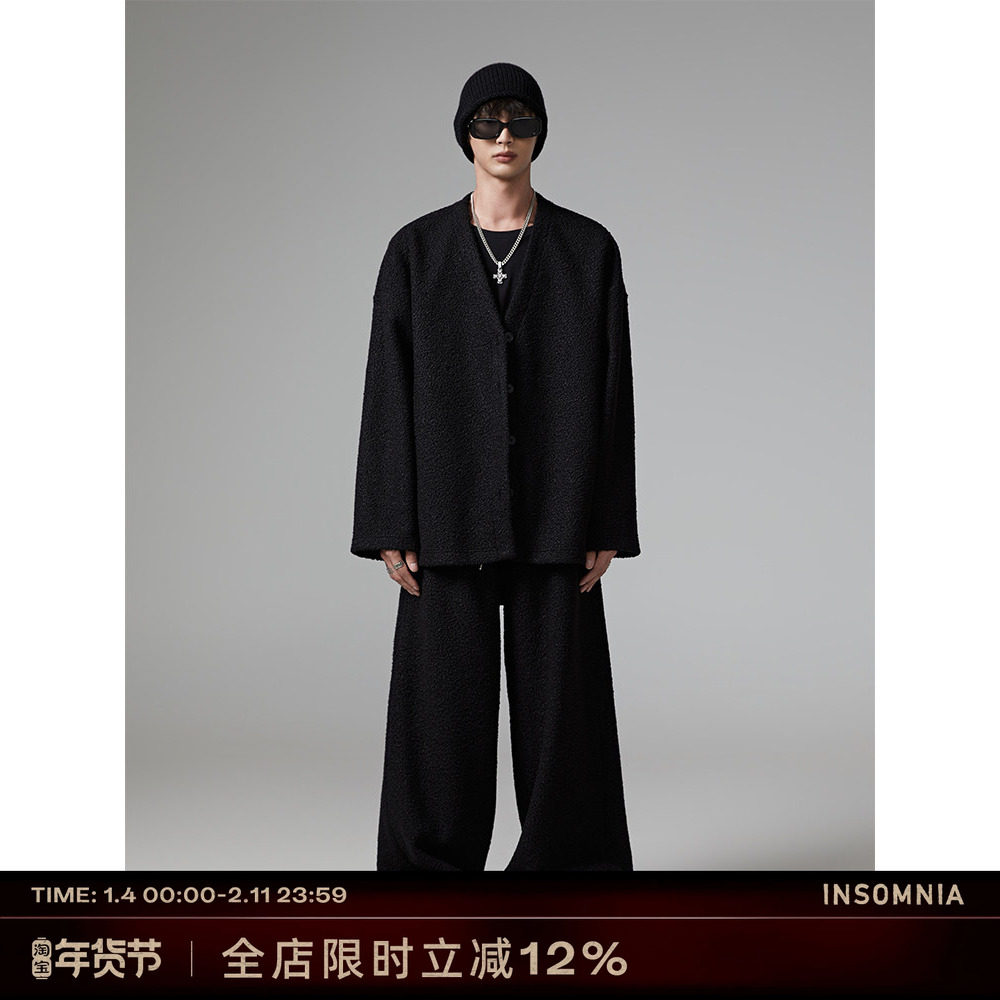 INSOMNIA秋冬季原创设计小众oversize加厚羊羔毛外套毛毛套装男女,男装,时尚套装,淘宝优惠券,粉丝福利购,淘宝优惠卷