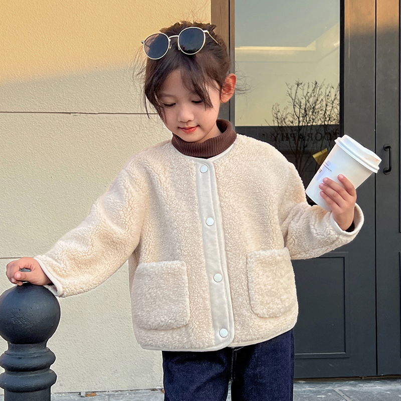 NORNOR女童小香风外套保暖加绒