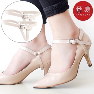 束鞋 高跟鞋 懶人束鞋 帶不跟腳防掉跟綁定可調(diào)節(jié)腳踝女 帶D1P243