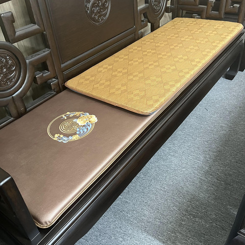 中式红木沙发皮坐垫四季通用