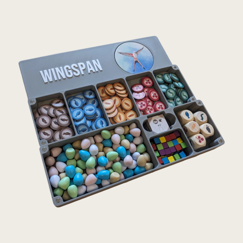 【展翅翱翔资源磁吸收纳盒】Wingspan桌游归类整理盒子套牌盒托盘