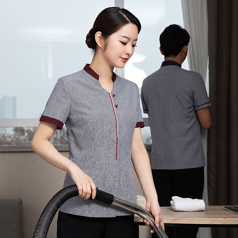 速发酒店客房保洁工作服商场物业家政清洁阿姨制服大码夏款