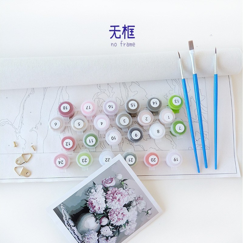 速发数字油画无框人物Shopify速卖通EWIS