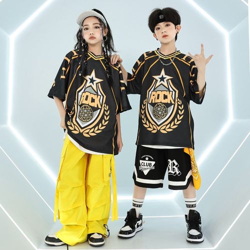 速发男出街舞服装帅气孩爵士舞走秀子装少儿hiphop嘻哈架套鼓演孩