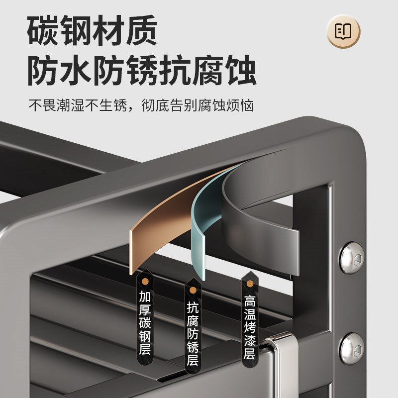速发移动书架置物架落地钢制书柜简易儿童储物柜一体靠墙绘本收纳