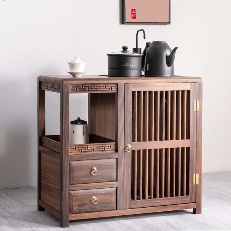 速发桃移式茶柜置物架实木煮茶柜烧水壶一体胡新木中动茶台家用小,餐饮具,茶道/零配,淘宝优惠券,粉丝福利购,淘宝优惠卷