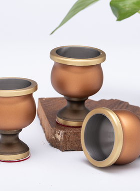 速发纯铜供酒杯家用佛神高脚酒杯财法杯敬前供杯护神铜酒杯