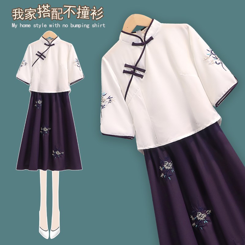 速发民国风复古装套装大码少小洋装风国汉改良中服唐装学生茶艺服