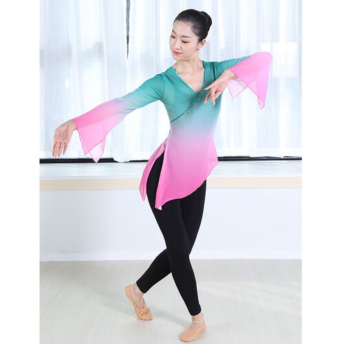 速发舞蹈纱衣韵典舞身古纱衣古典舞练功服艺考表演服装