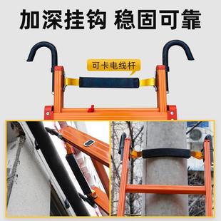 铝合金伸缩直梯子工程户外单梯家用折叠抽拉爬梯室外升降高楼梯