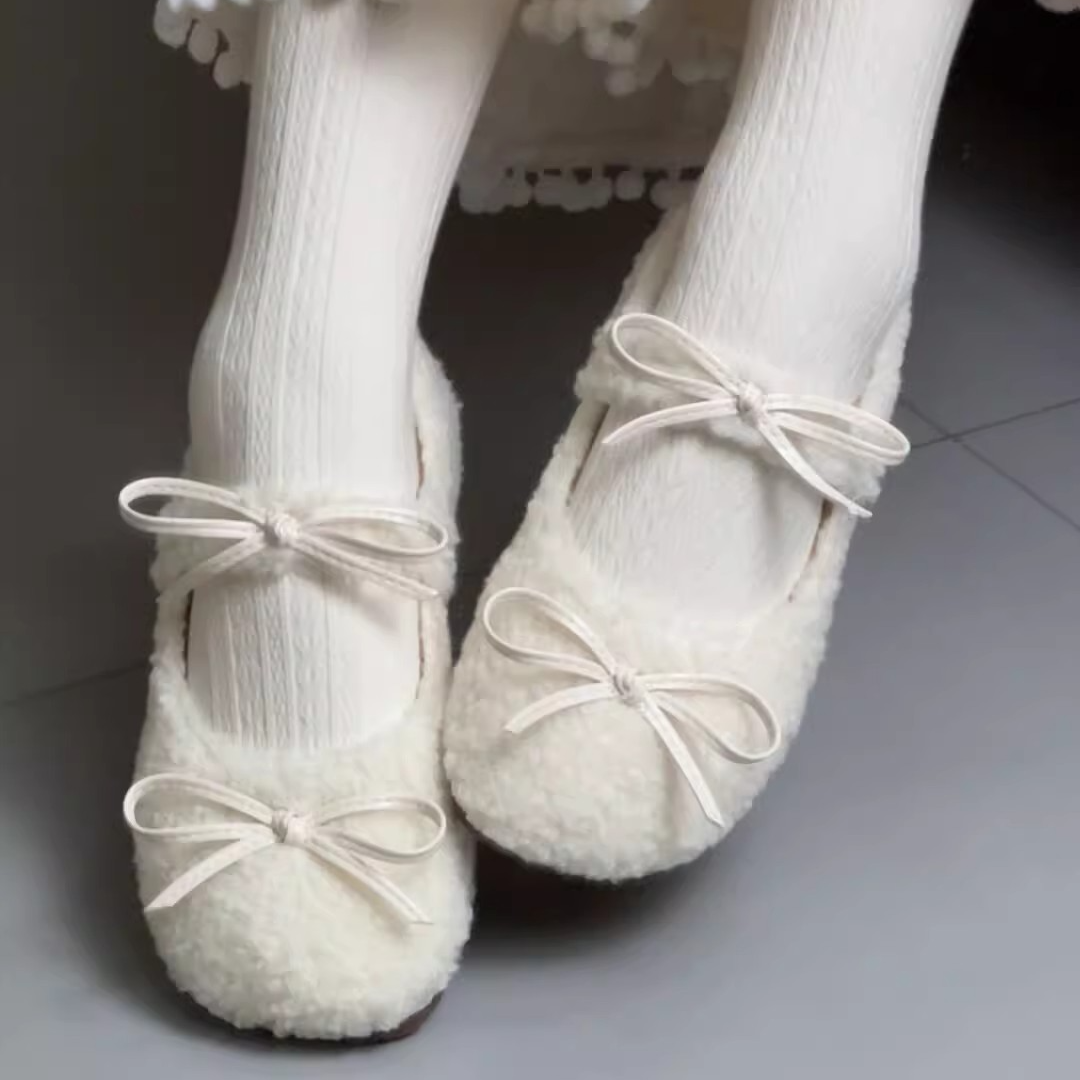 小香风甜美百搭毛毛鞋女2025年秋冬新款休闲舒适平底保暖玛丽珍鞋,女鞋,棉鞋,淘宝优惠券,粉丝福利购,淘宝优惠卷