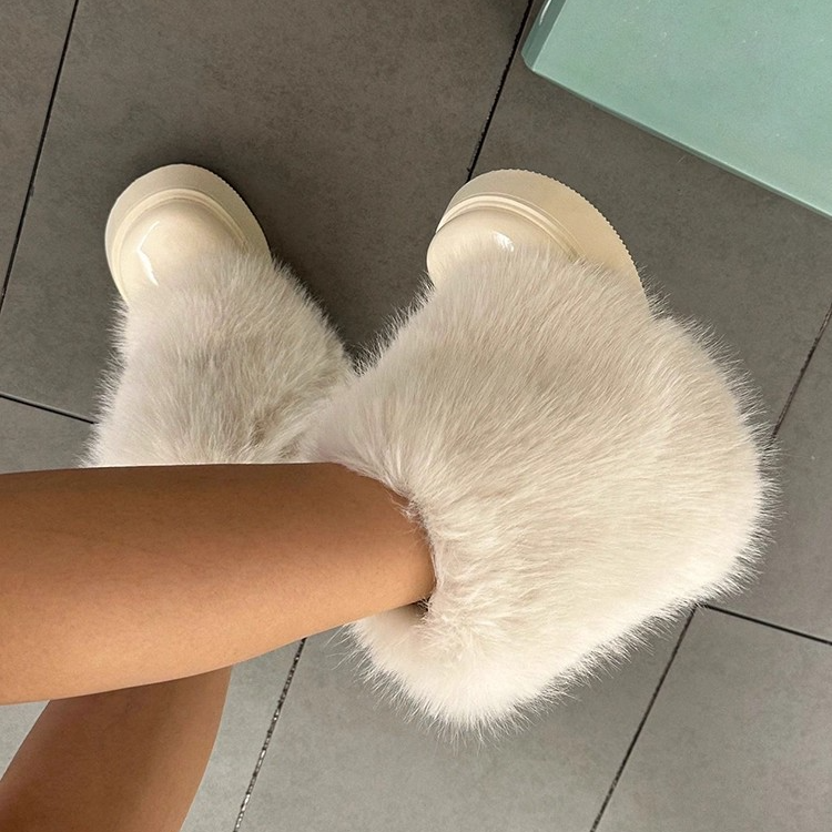 小个子松糕厚底增高毛毛靴