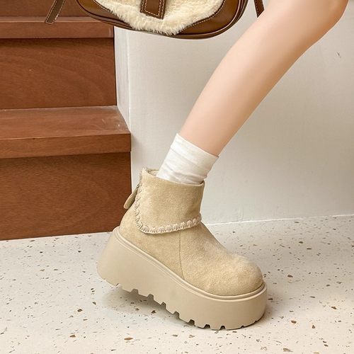 小个子增高雪地靴女2025