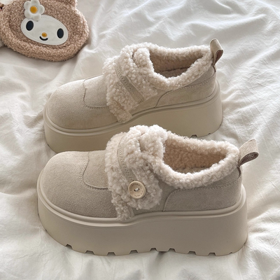 复古时尚百搭勃肯棉鞋女