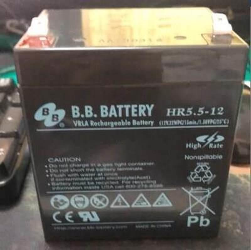 BB美美蓄电池HR5.5-12 12V5.5AH仪器仪表 应急照明报警器童车玩具