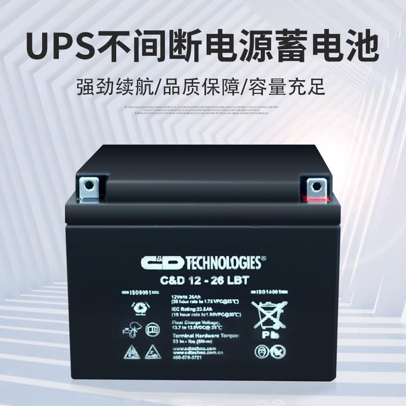 C&D12-26 40 65 100LBT大力神蓄电池12V100AH铅酸免维