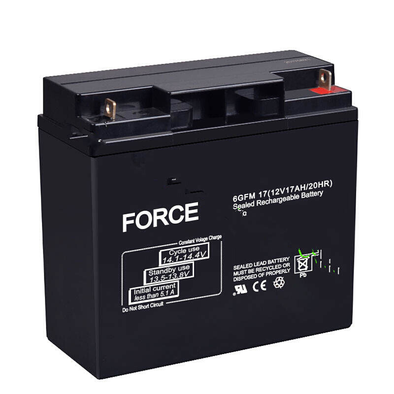 FORCE蓄电池6GFM17强势12V17AH门禁通讯UPS消防照明计算机EPS电源