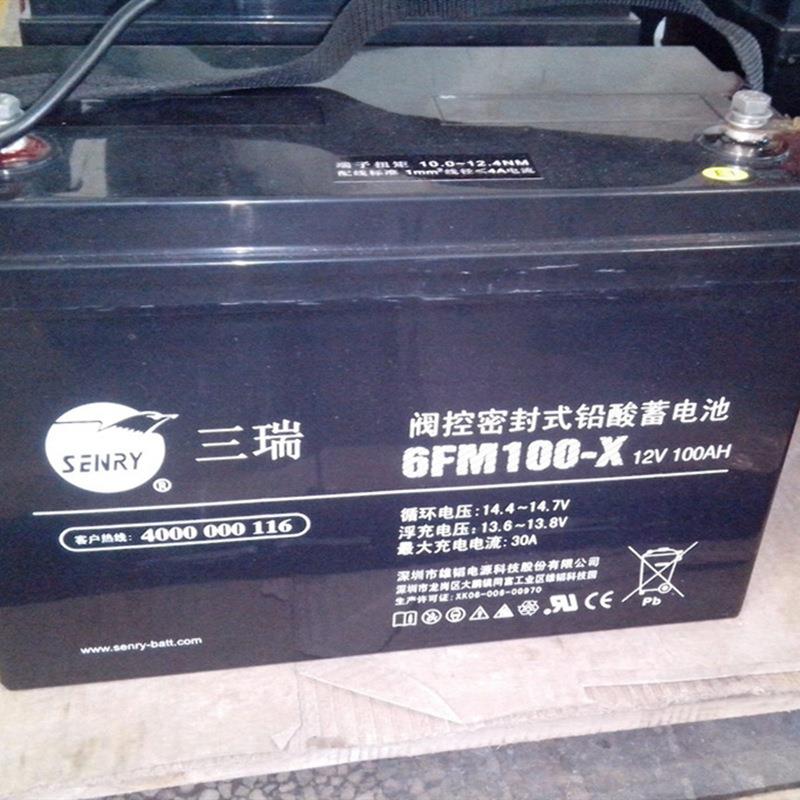 雄韬SENRY三瑞蓄电池6FM65PY-X 直流屏ups不间断电源12V65AH