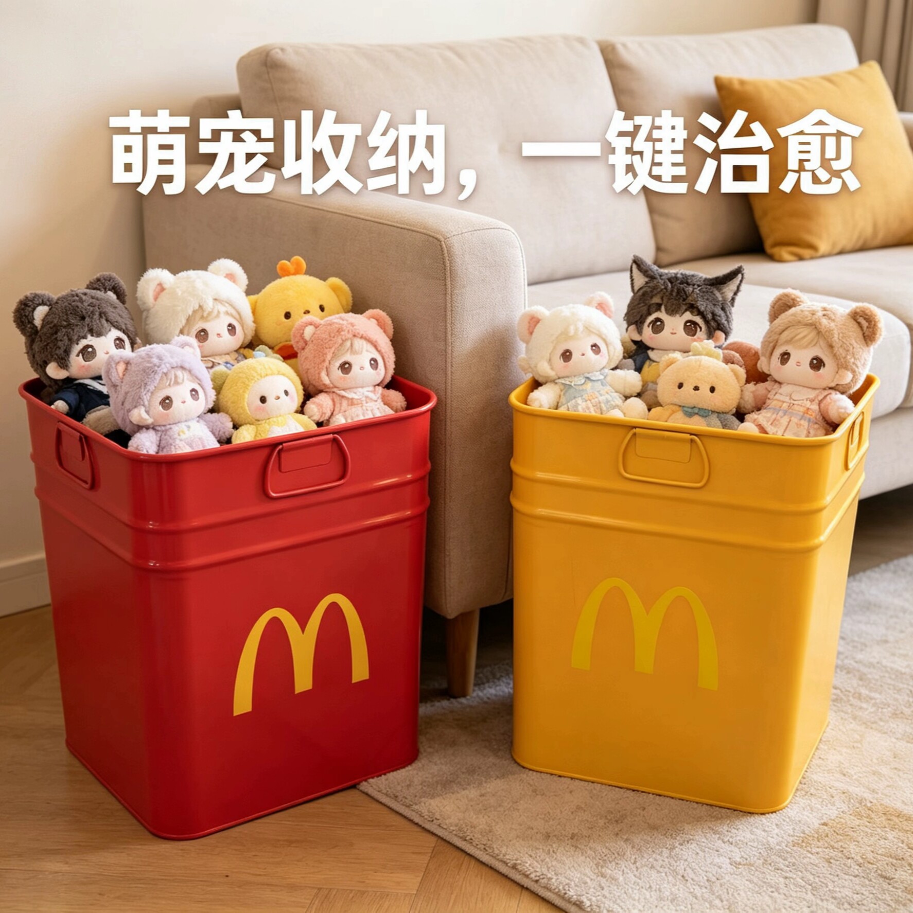 麦当当金属带盖收纳箱防潮密封超收纳箱