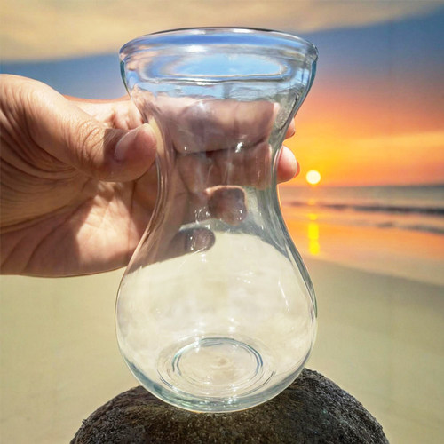 简约玻璃花瓶风信子透明花瓶办公室桌面水培绿萝器皿客厅装饰摆件