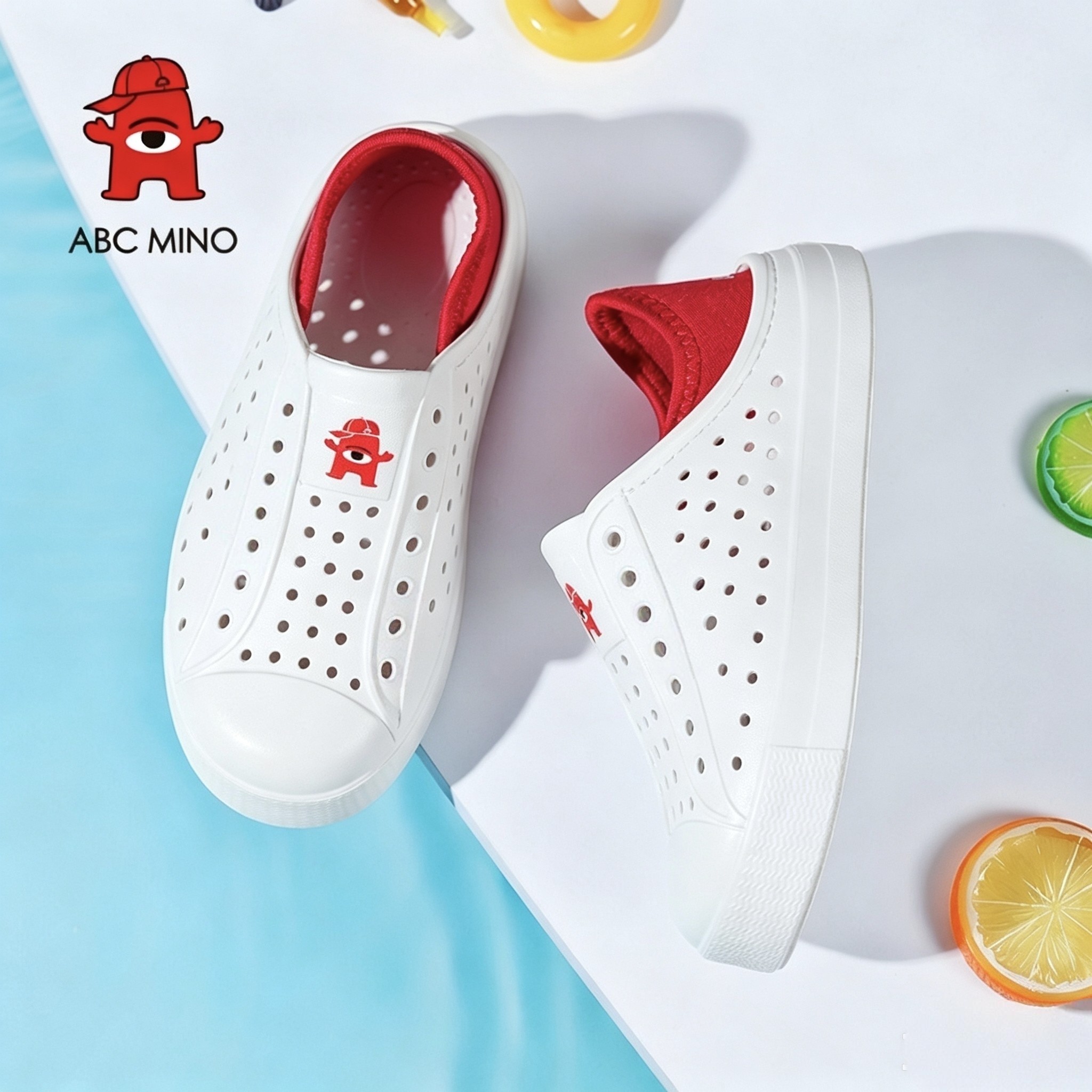 ABCMINO儿童洞洞鞋防水速干凉鞋