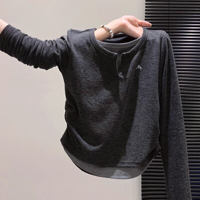 女早秋新款收腰显瘦打底衫上衣