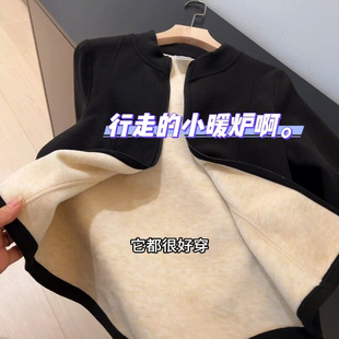 这个颜色真的绝了！2025年新款高级感拉链开衫上衣女修身显瘦上衣