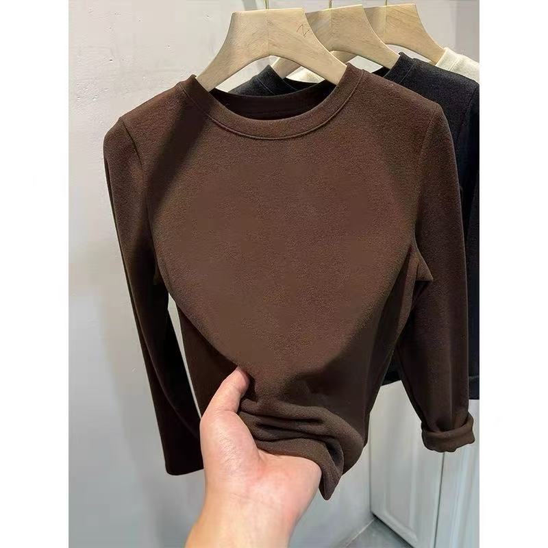 秋冬新款磨毛德绒加厚软糯长袖