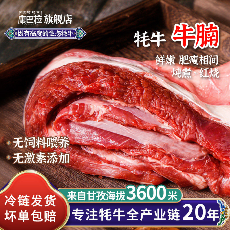康巴拉牦牛肉新鲜 牛腩新鲜4斤四川甘孜特产高原散养耗牛肉整块