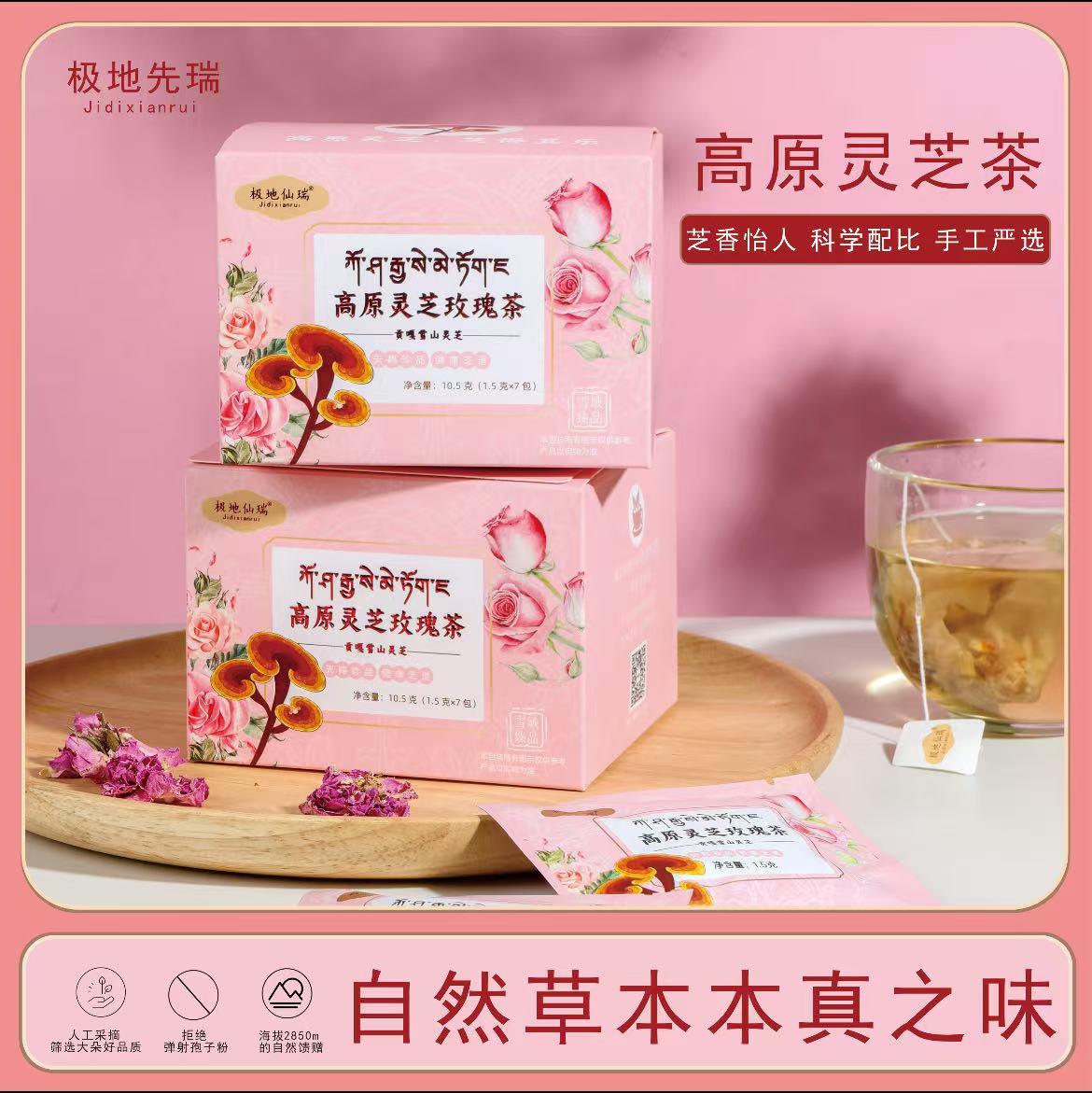 极地仙瑞高原灵芝玫瑰茶
