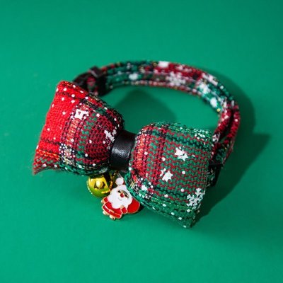 小型圣诞犬项圈宠物围兜围嘴铃铛领结猫用品猫咪口水口水巾狗狗巾