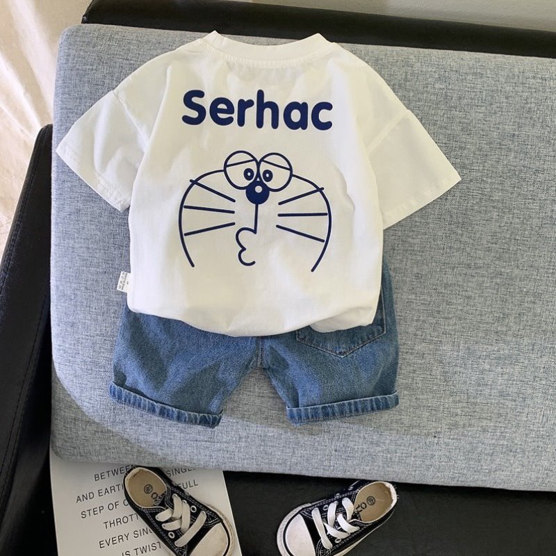 潮韩版岁网红宝宝套装夏装2婴儿男童男孩14小儿童童装男衣服3炸街