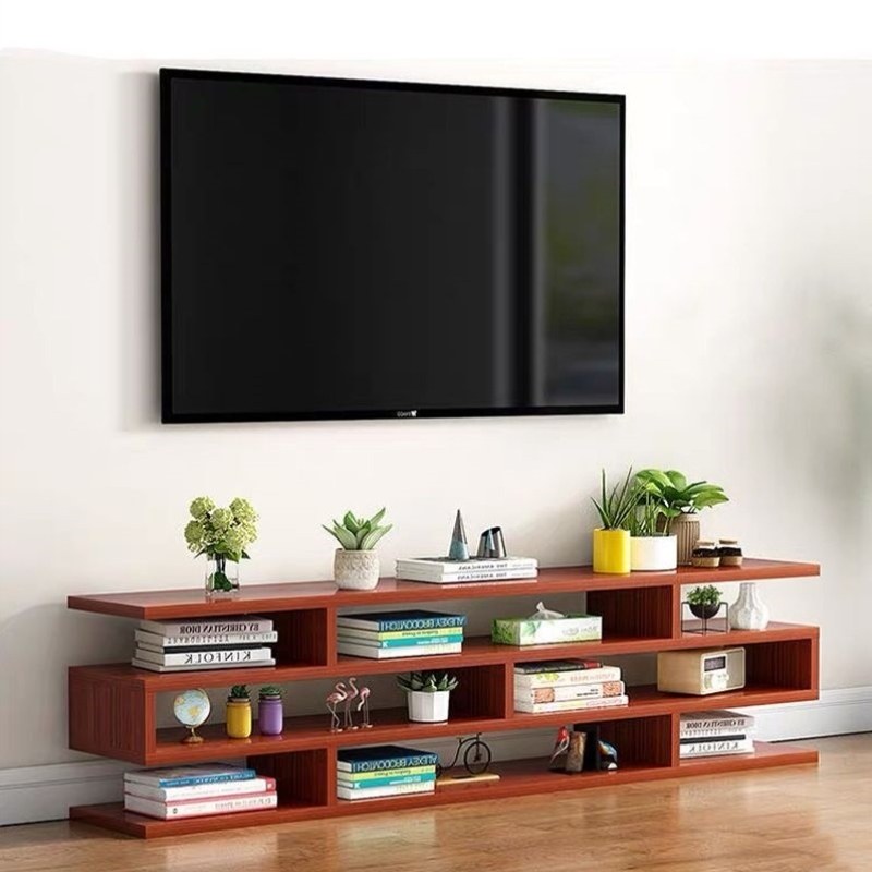 路由器小户型旅馆背景墙置物架超窄落地高款简易出租屋装饰电视柜