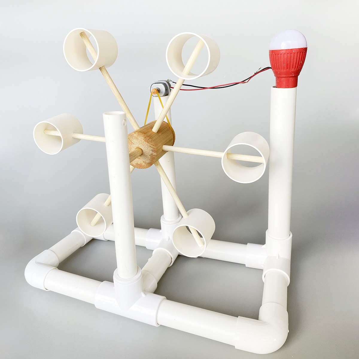 手工水力发电演示模型小学生教具水车diy科学实验玩具比赛小制作
